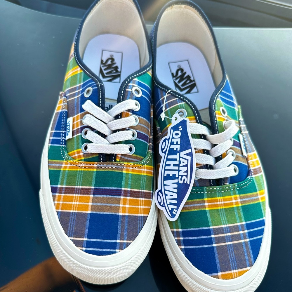 Vans style 44 Anaheim factory low top plaid skateboard shoes